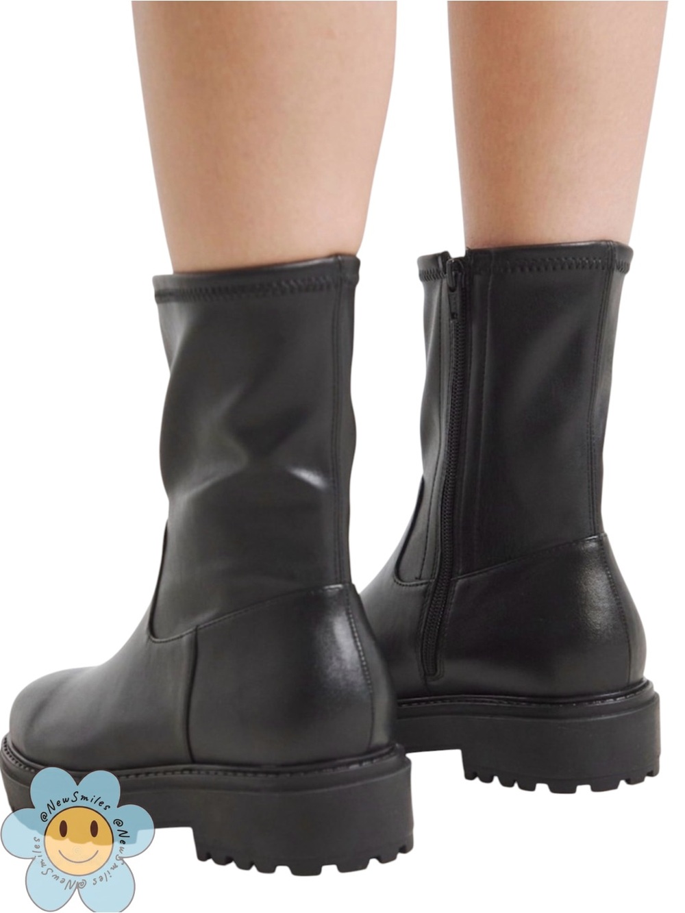 Simply Be ~ Black Chunky Platform ~ Ankle Boots